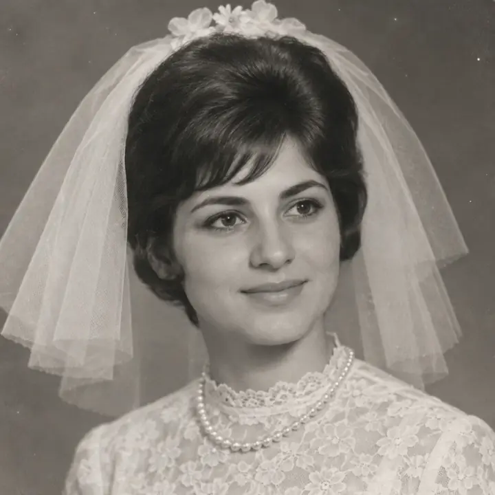 דיוקן כלה בשחור־לבן מ־1962.